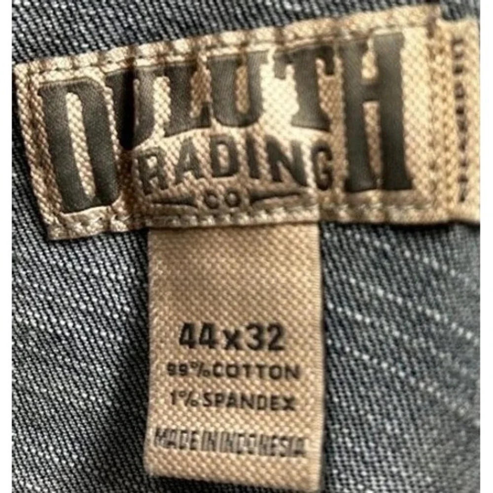 Duluth Trading Flex Ballroom Jeans 44x32 Relaxed Fit Mens Blue‎ Denim Cotton